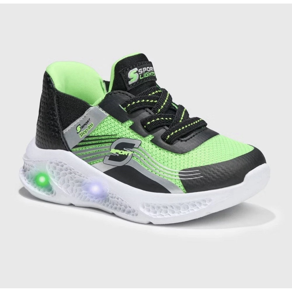 S Sport By Skechers Toddler Myles Sneakers - Lime Green 11 11T Slip-On NEW